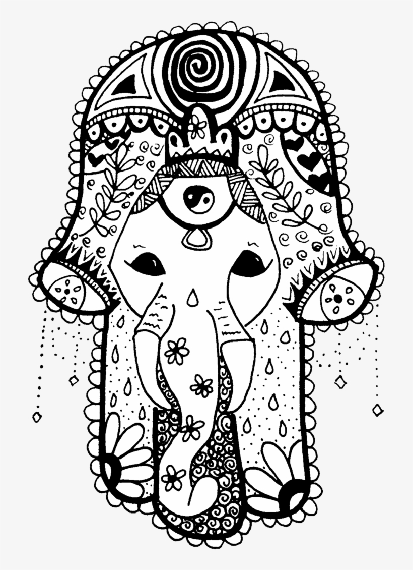 Elephant Hamsa - Hamsa Buda, transparent png