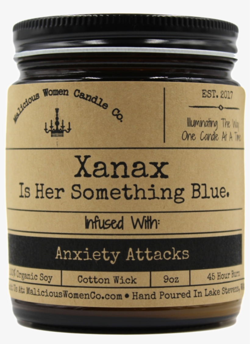 Xanax Is Her Something Blue - Candle, transparent png
