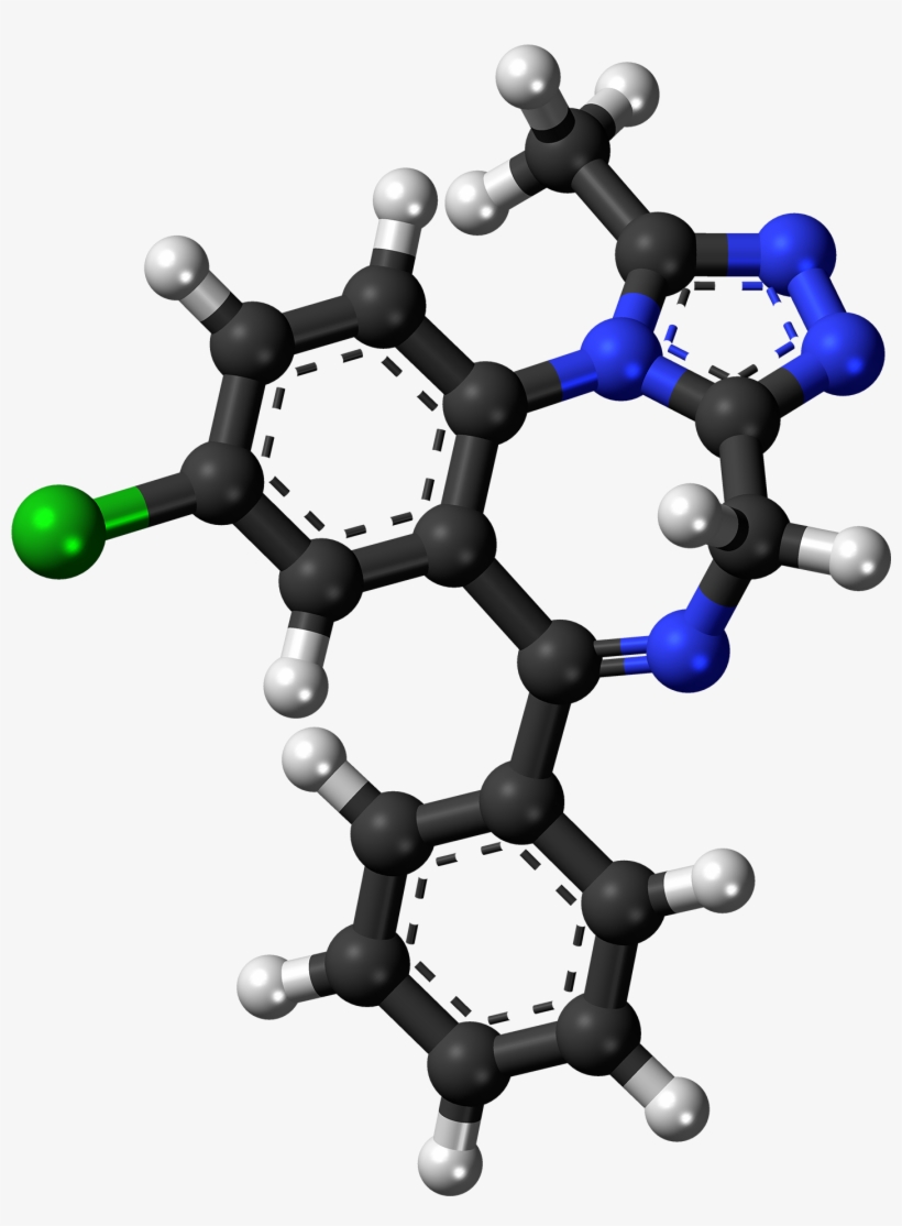 Alprazolam Molecule Ball - Amine Compounds (chemical Compounds), transparent png