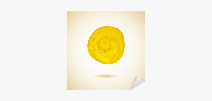 Vinilo Pixerstick Acuarela Amarillo Del Círculo Del - Persian Buttercup, transparent png