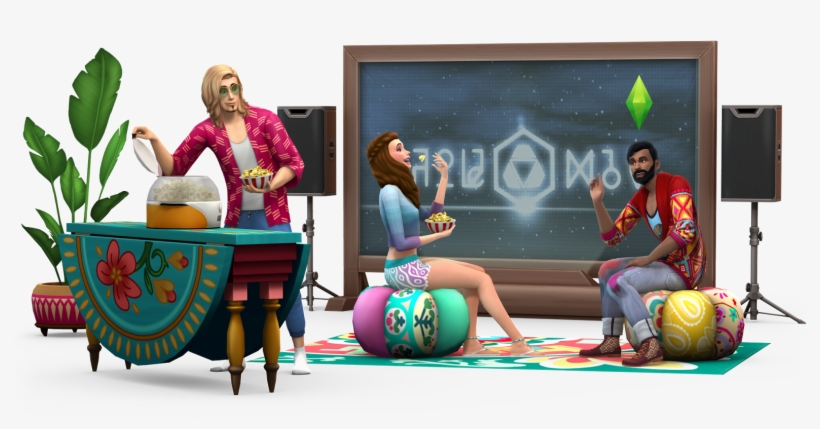 The Sims 4 Movie Hang Out - Kino Domowe The Sims 4, transparent png