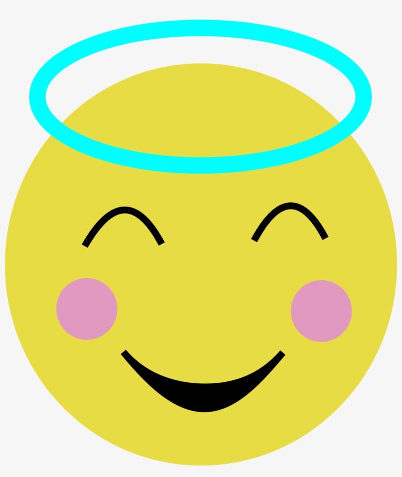 Cut Files Angel Emoji - Smiley, transparent png