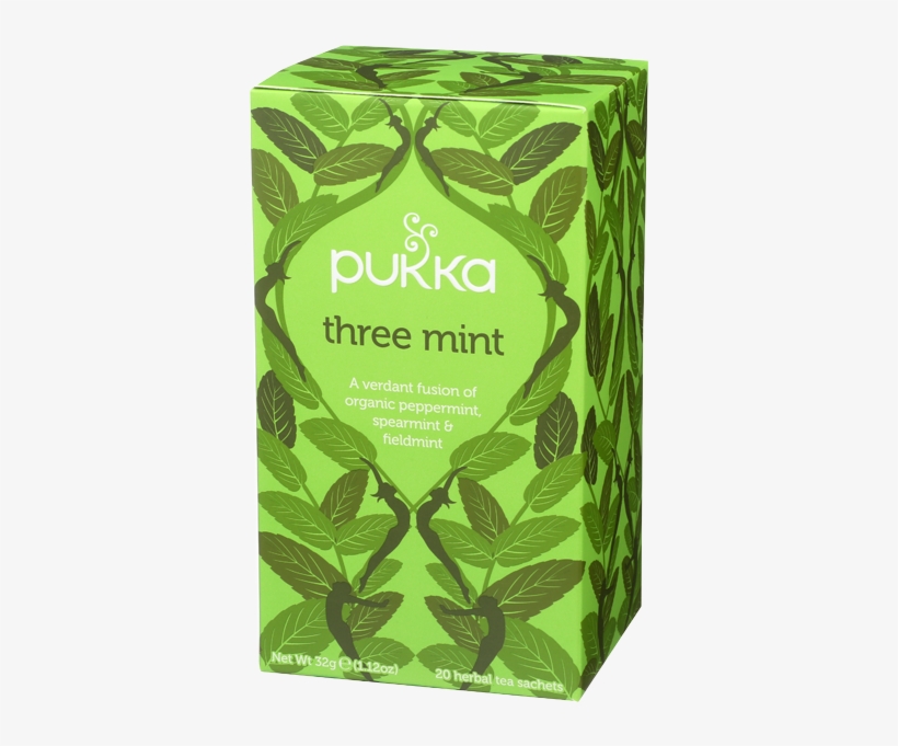 Pukka Tea Herbal Three Mint - Pukka Herbs - Organic Herbal Tea Three Mint - 20 Sachets, transparent png