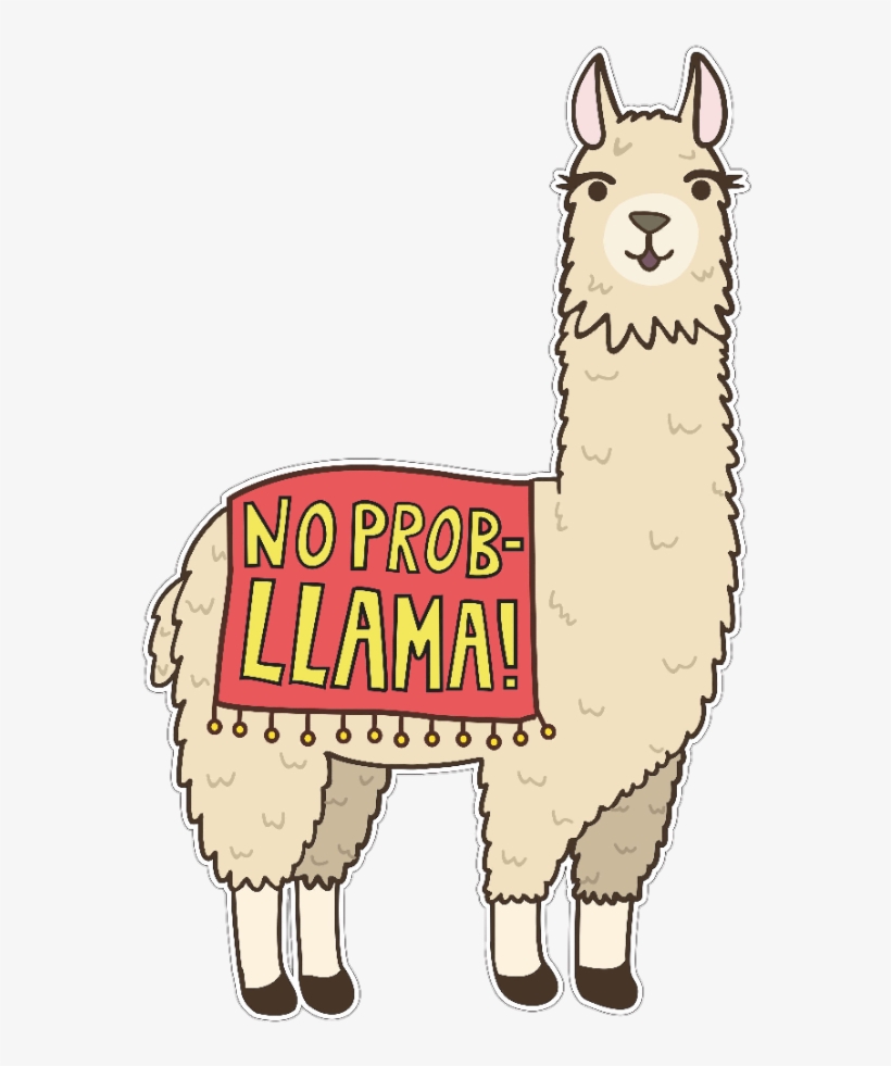 Llama Clipart Picsart - No Prob Llama, transparent png
