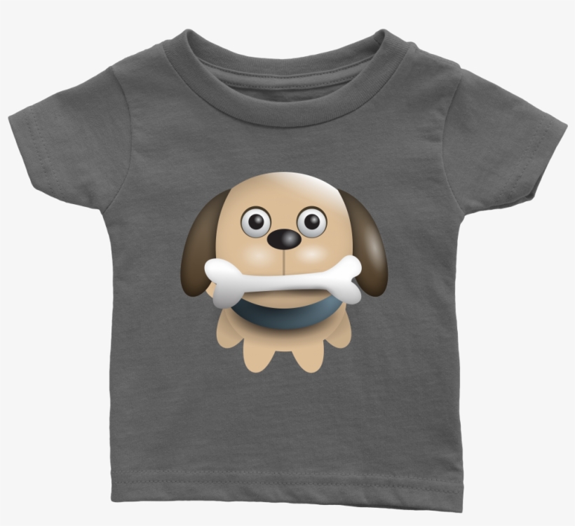 Puppy With Bone Infant 100% Cotton T-shirt - T-shirt, transparent png