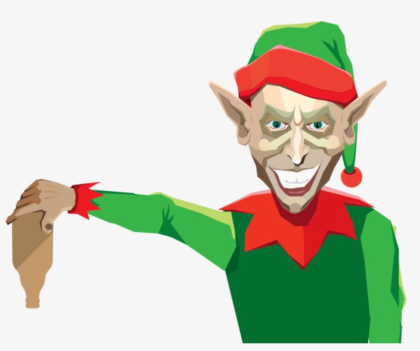 Tell The Grinch To Get Lost, And Leave Our Drinks Alone - Christmas Elf, transparent png