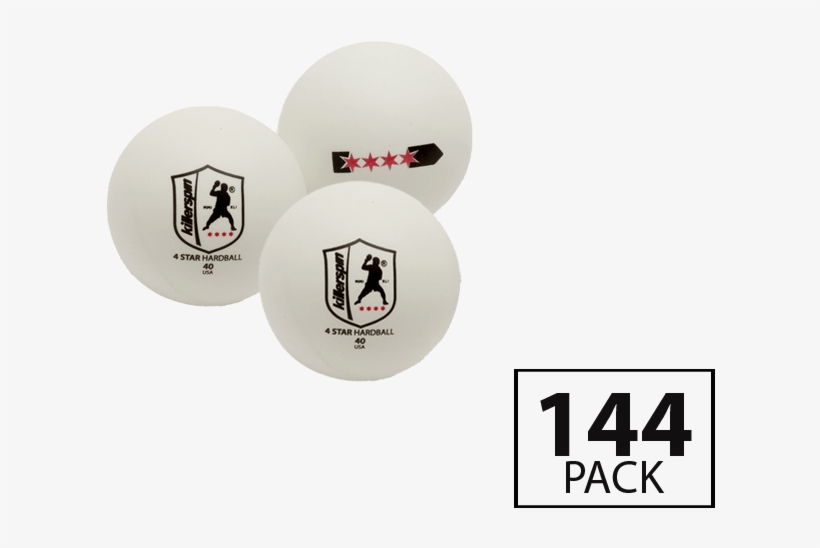Killerspin 4 Star White Balls - Killerspin 4 Star Table Tennis Ball (pack, transparent png