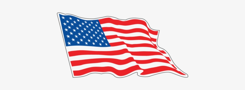 American Race Flag Decals Sizes 3inch - Rippling American Flag, transparent png