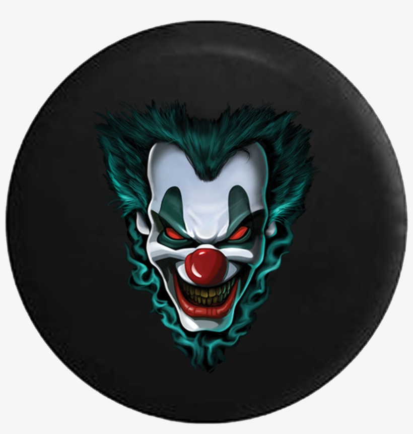 Angry Scary Clown Freakshow Jeep Camper Spare Tire - Evil Clown Face, transparent png