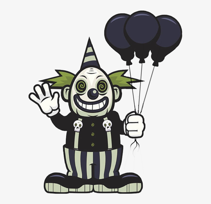 Ftescaryclowns Scaryclown Clown Scary Balloon Death - Clown Cartoon Evil, transparent png