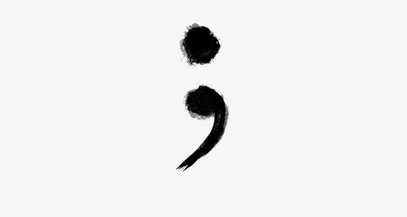 Keep Going Semicolon, transparent png