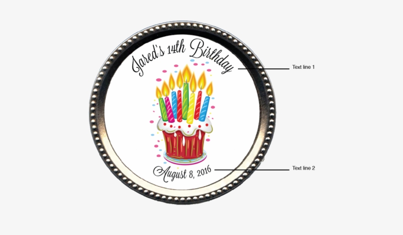 Birthday Cupcake Personalized - Birthday Cake With Candles, transparent png