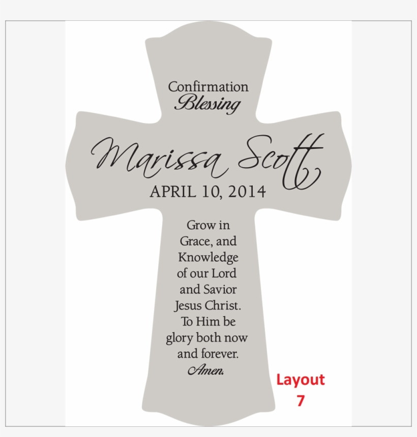 11" Wood Cross - Cherry, transparent png
