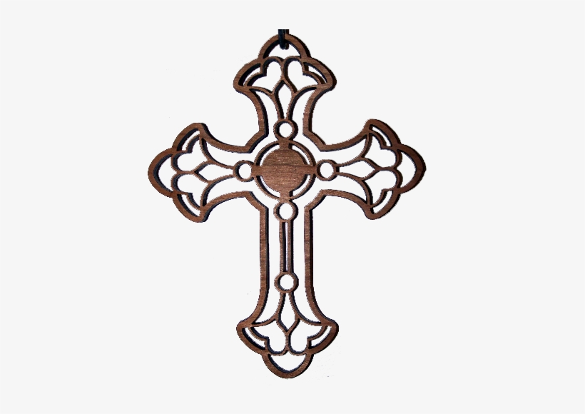 Laser Cut Cross From Cherry Wood - Laser, transparent png
