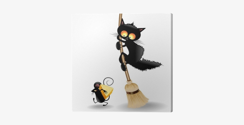Jpg Royalty Free Library Cartoon Cat Scared By - Pumpkins And Halloween Cats Vector, transparent png