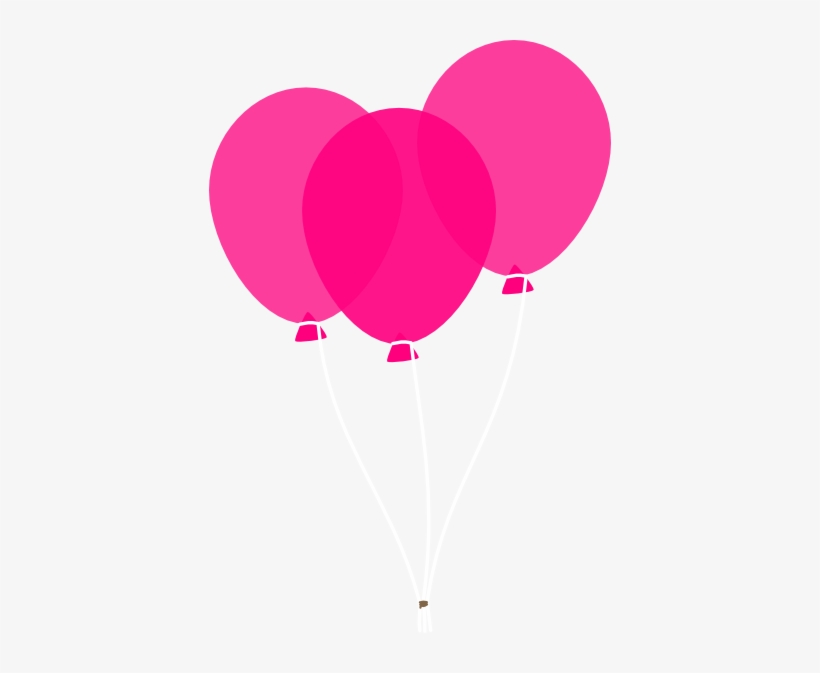 Pink Balloons Clip Art At Clker - Clipart Pink Balloons, transparent png