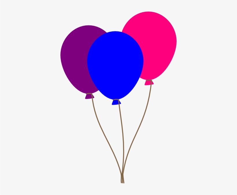 Banner Library Stock Colourful Clip Art At Clker Com - Balloons Pink And Blue, transparent png