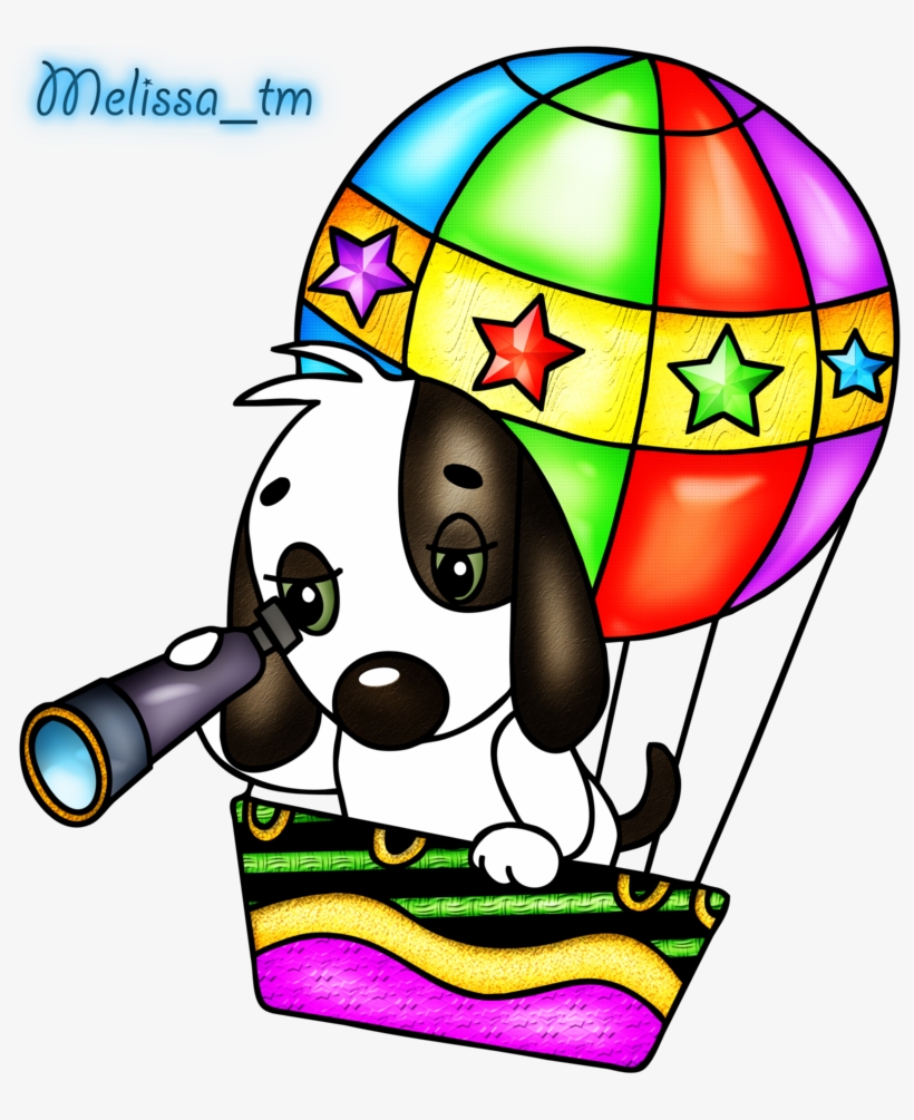 Cute Dog In Balloon Png By Melissa-tm On Deviantart - Clip Art, transparent png