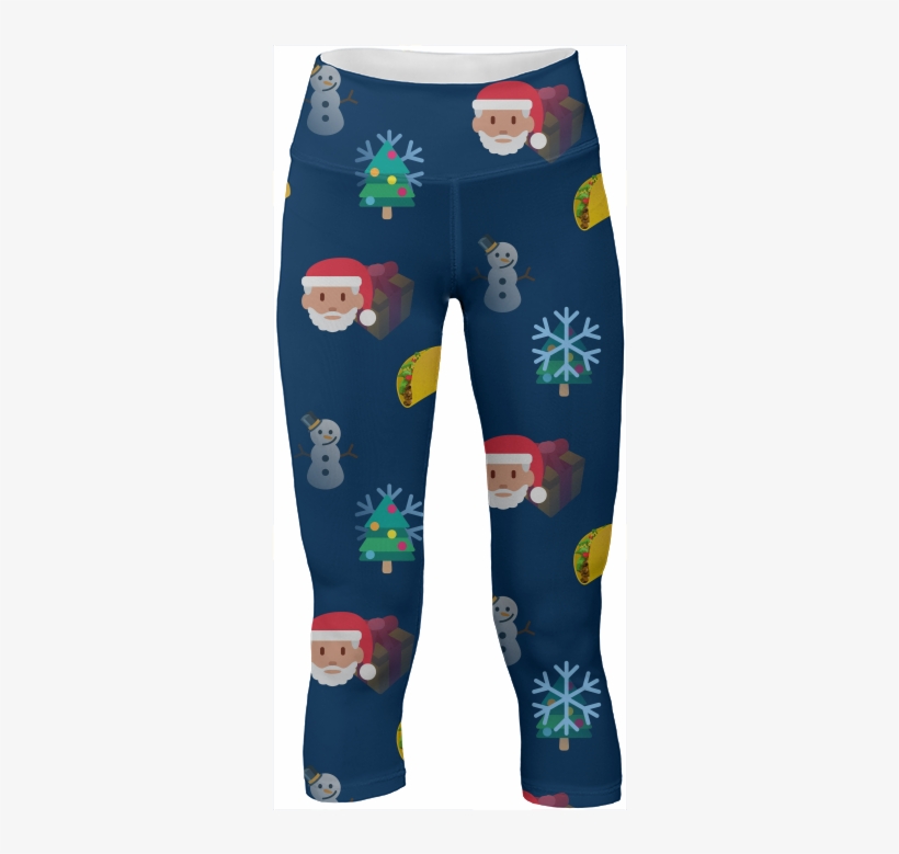 Christmas Taco Emoji Yoga Leggings Pants $65 - Christmas Taco Emoji Greeting Cards, transparent png