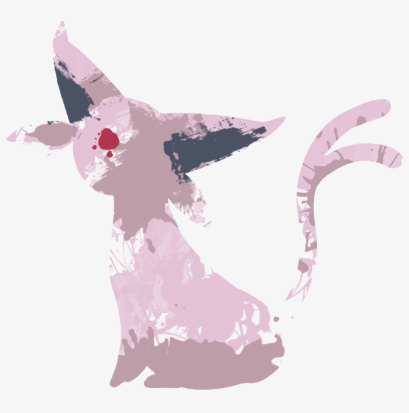Espeon Paint Splatter Graphics By Hollyshobbies On - Espeon, transparent png