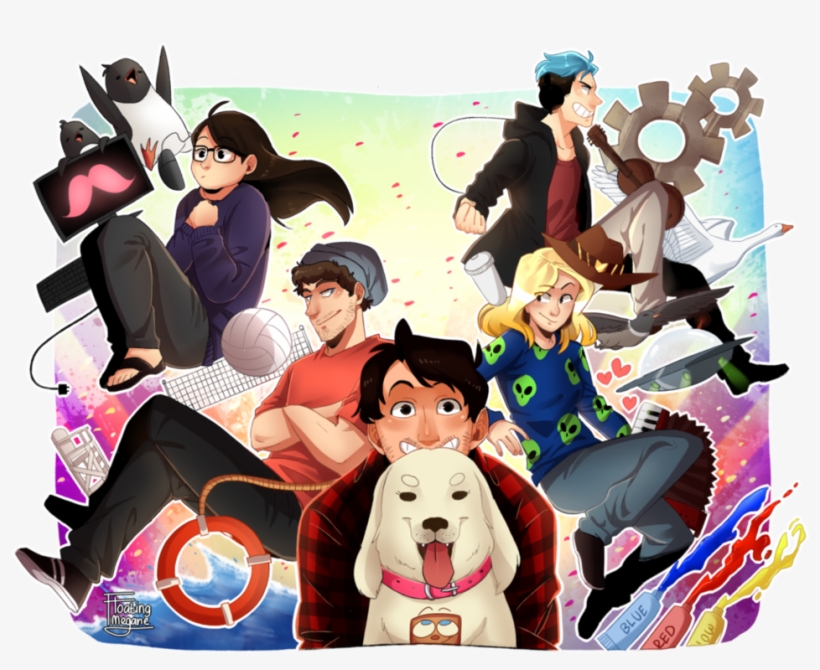 Floatingmegane Art Markiplier - Teamiplier Art, transparent png