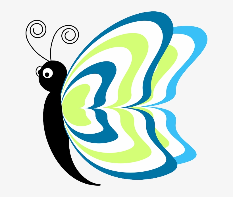 Butterfly, Abstract, Insect, Cartoon, Comic, Cute - Cartoon Clipart, transparent png