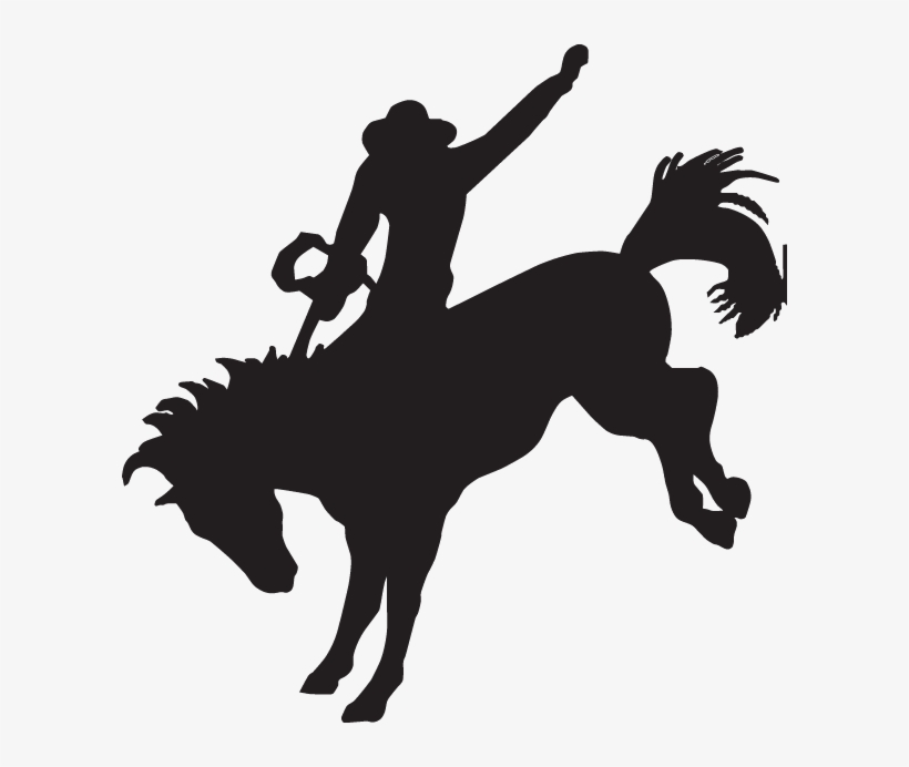 Cowboy Riding Horse Silhouette, transparent png