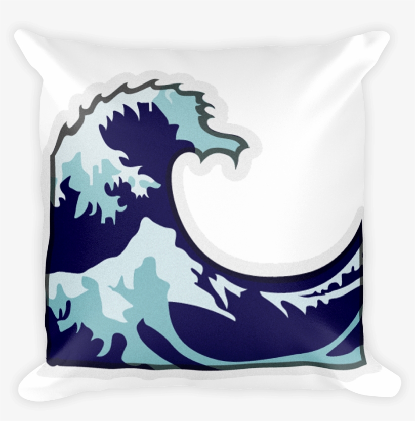 Emoji Pillow - Water Wave - Emoji Of A Wave, transparent png