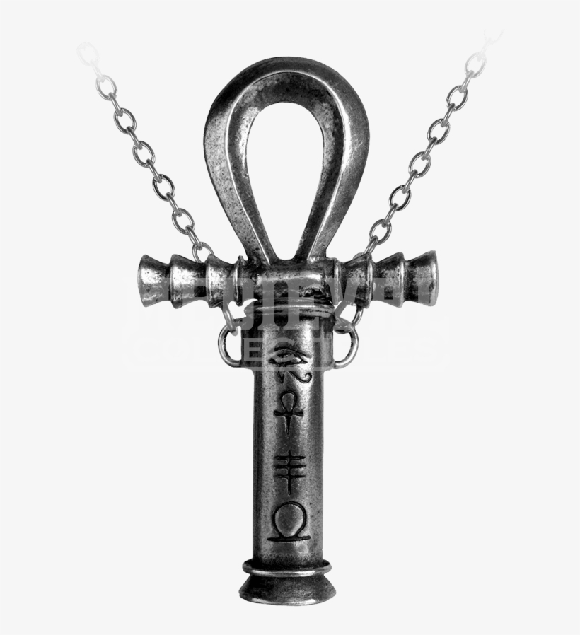 Ankh Of The Dead Silver Pendant - Alchemy Gothic Ankh Of The Dead Necklace, transparent png