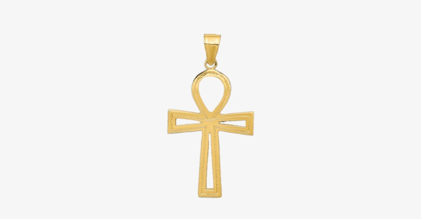 Gold Ankh Cross Pendant - Pendentif Croix Égyptienne, transparent png