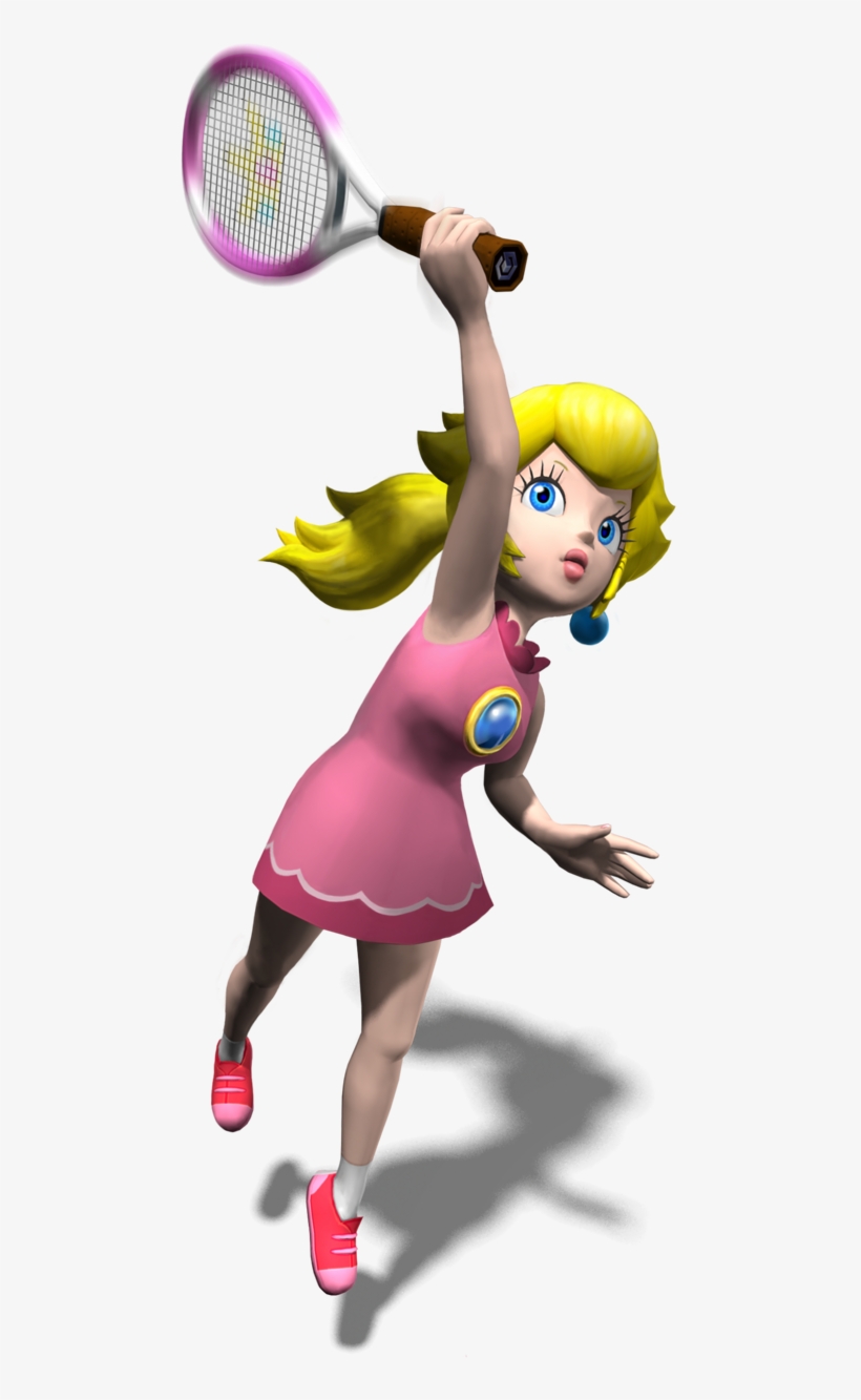 500px-peach Mpt Artwork - Peach Mario Power Tennis, transparent png