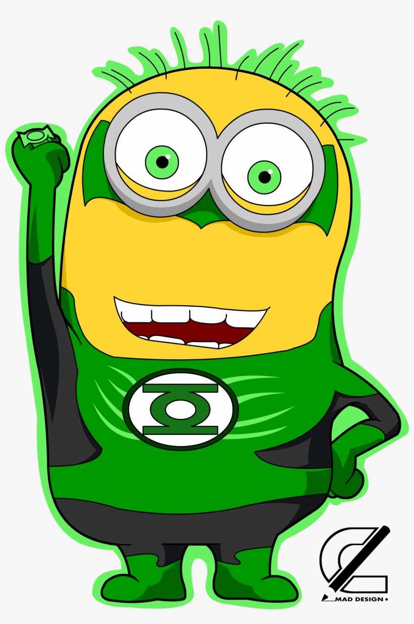 Green Lantern Minion Despicable Me Minions Assembly - Minions Sticker, transparent png