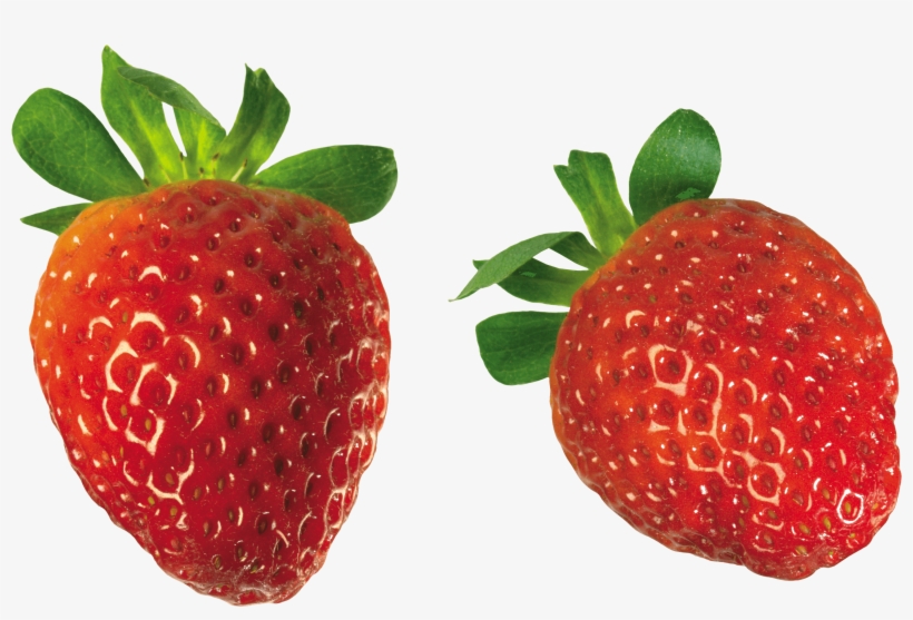 Two Strawberries - Strawberry Png, transparent png