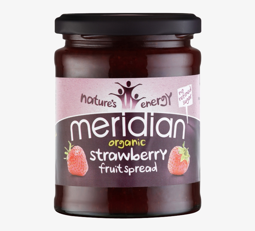 Strawberry - Meridian Organic Strawberry Fruit Spread - 284g, transparent png