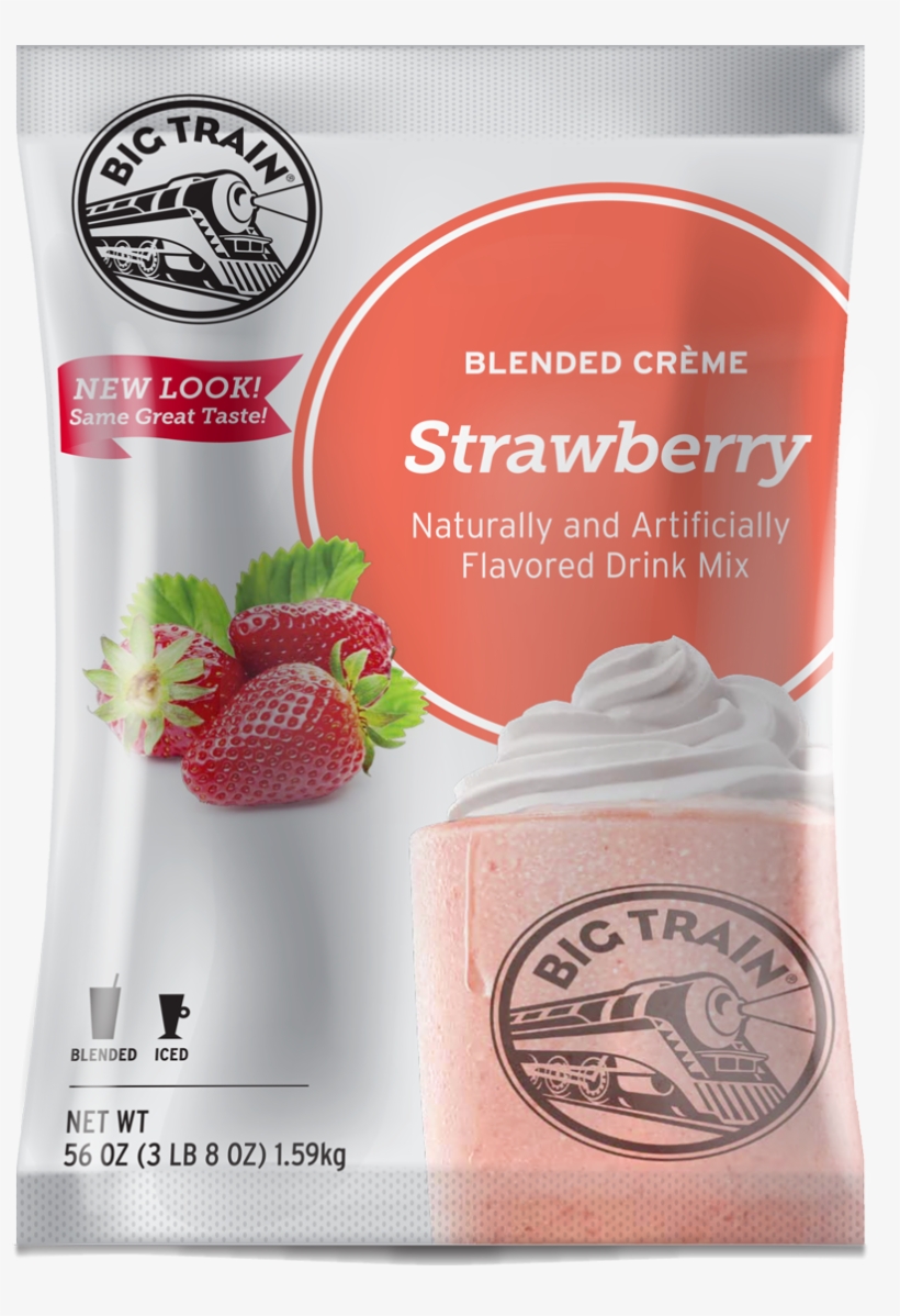 200500 Bc Strawberrycreme - Big Train Hazelnut Blended Creme Frappe Mix - 3.5 Lb., transparent png