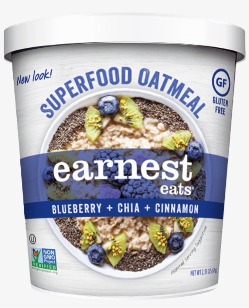 Superfood Blueberry Chia Hot & Fit Cereal Cups-12 Pack - Earnest Eats Hot & Fit Cereal Superfood Blueberry, transparent png