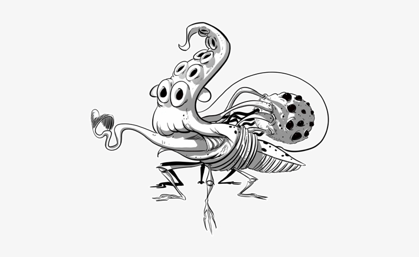 Drawn Tentacle Transparent - Pencil, transparent png