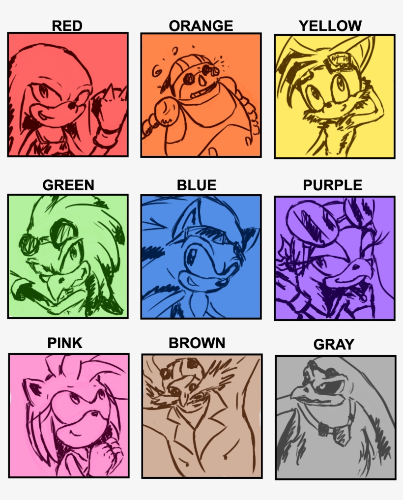 Sonic Riders Characters Color Meme By Blue-dolmatin - Cartoon, transparent png