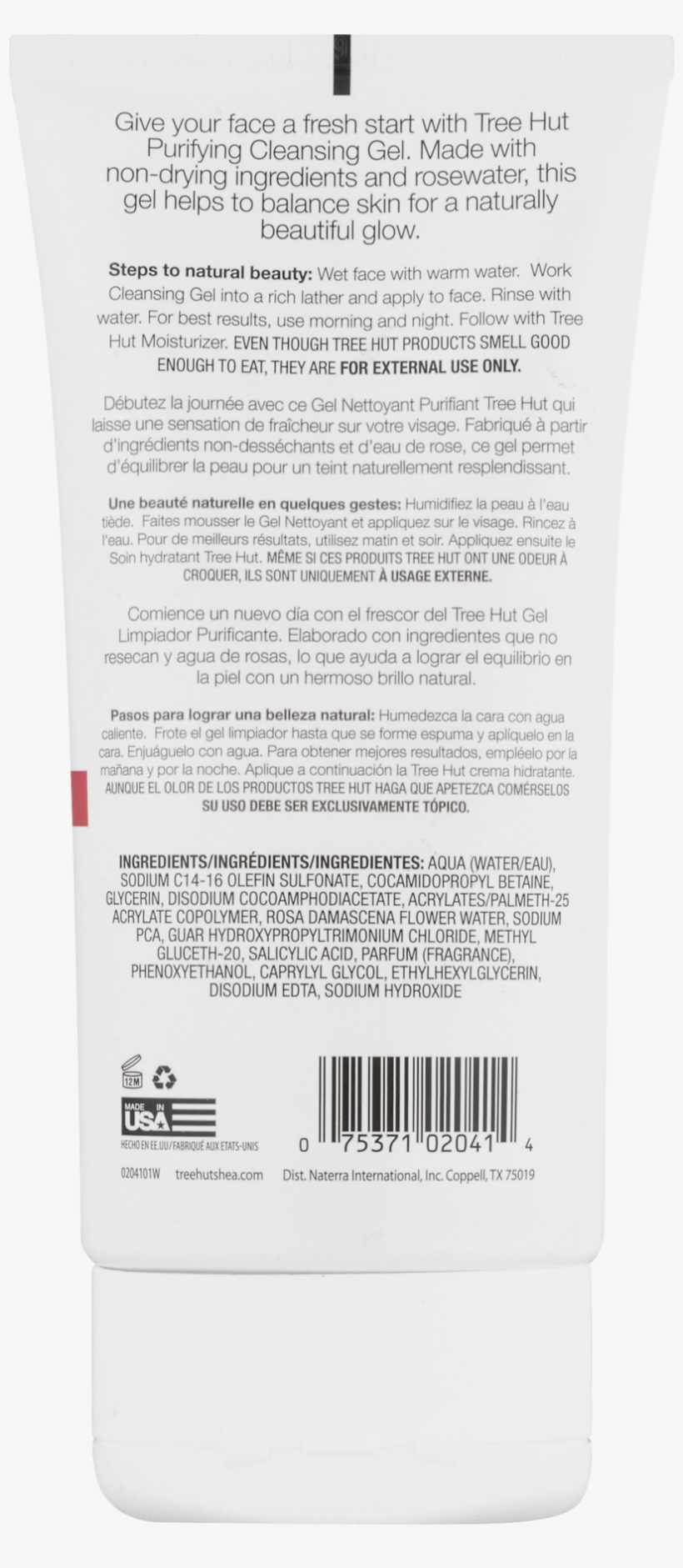 Tree Hut Purifying Cleansing Gel Balancing Rosewater,, transparent png