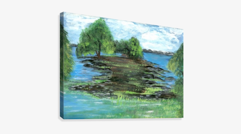 Secluded Path Canvas Print - Painting, transparent png