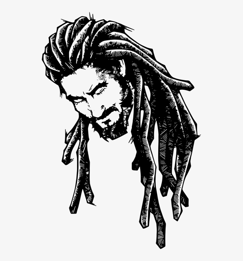 Free Download Dreadlocks Art Clipart Dreadlocks Drawing - Rasta Drawings, transparent png