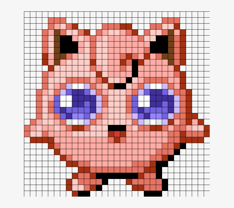 Jigglypuff Perler Bead Pattern / Bead Sprite - Jigglypuff Perler Bead Pattern, transparent png