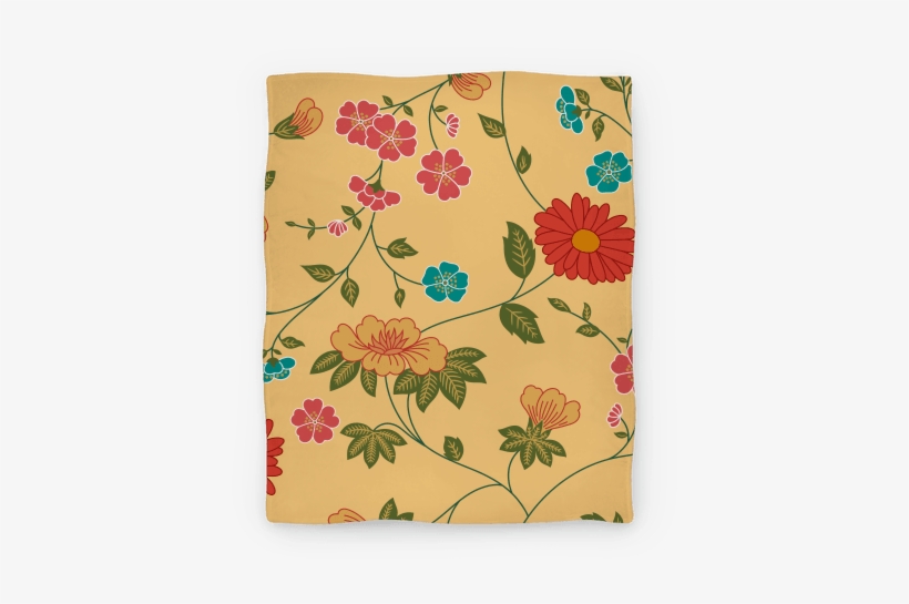 Pretty Floral Pattern Blanket Blanket - Flower Wall Mural - Floral, transparent png