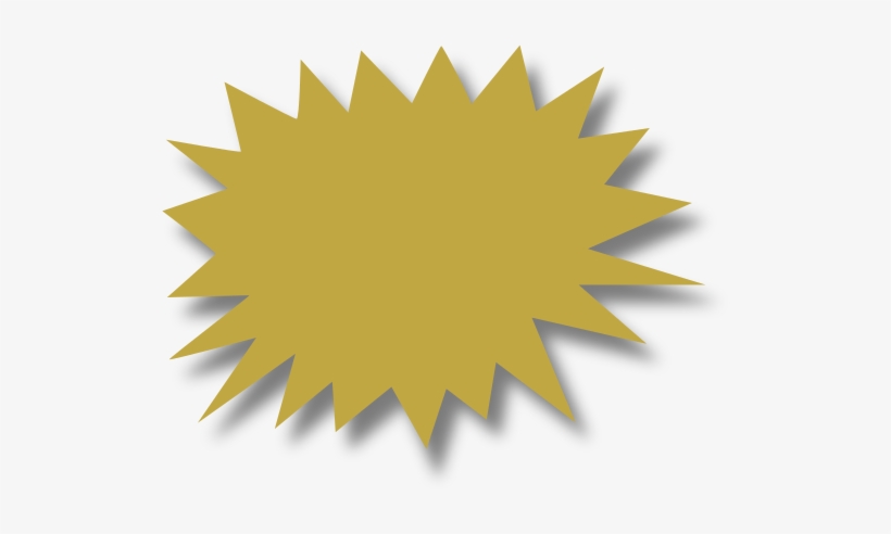 Gold Burst Wshadow Clip Art At Clker - Graphic Design, transparent png