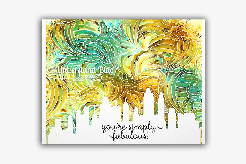 Paper Artsy Infusions Hero Arts Abstract Waves Card - Motif, transparent png