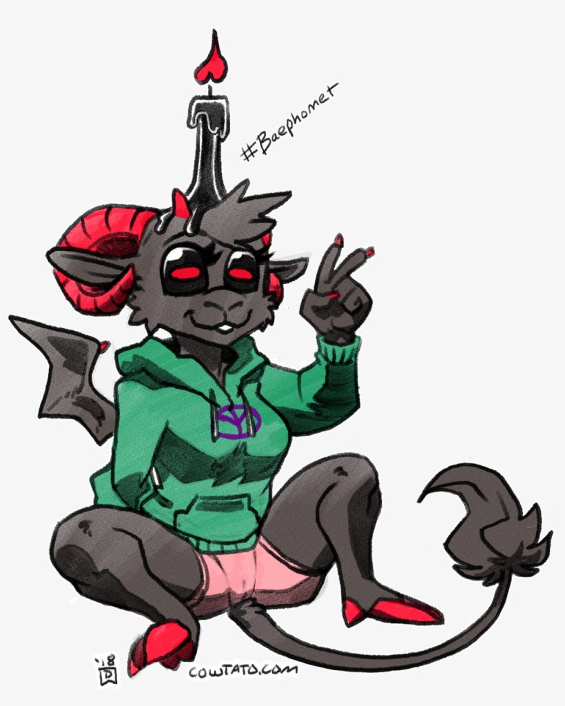 Jpg Royalty Free Stock Baephomet Hashtag On Twitter - Cartoon, transparent png