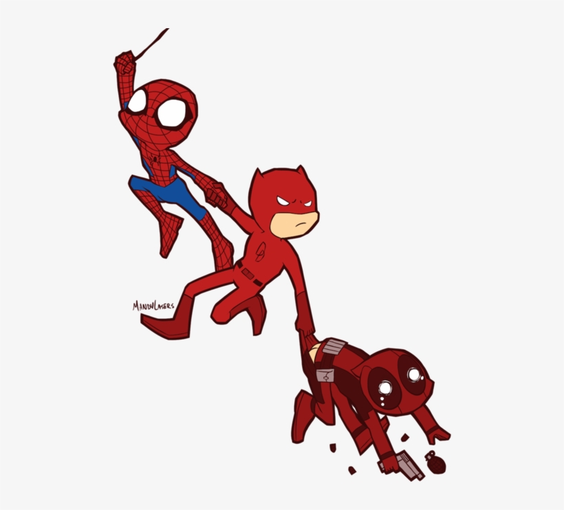 Marvel Daredevil Clipart Daredevil Png - Spiderman And Deadpool Clipart, transparent png
