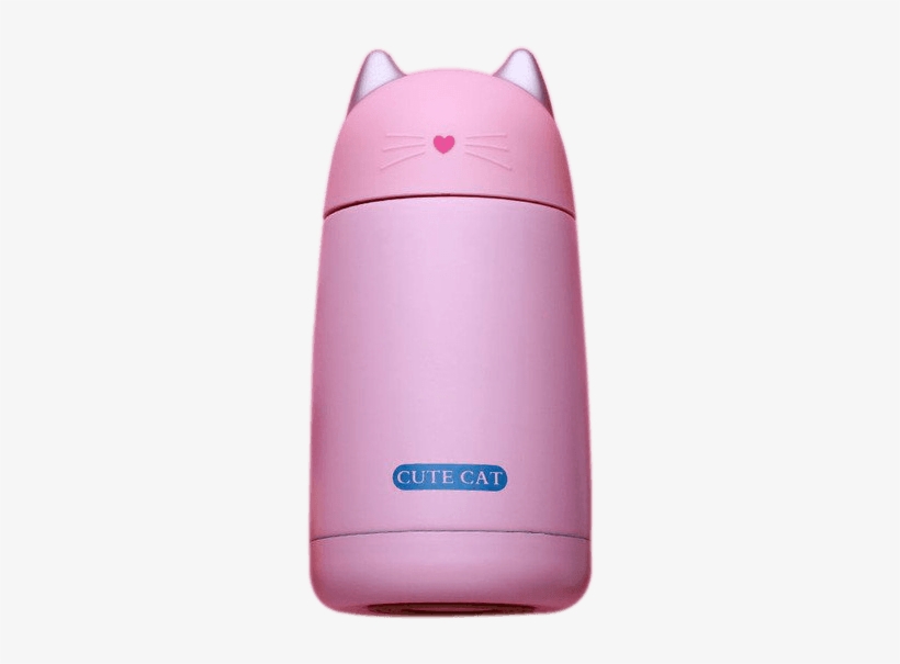 Cute Cat Ears Insulated Stainless Steel Thermos - Humidifier, transparent png