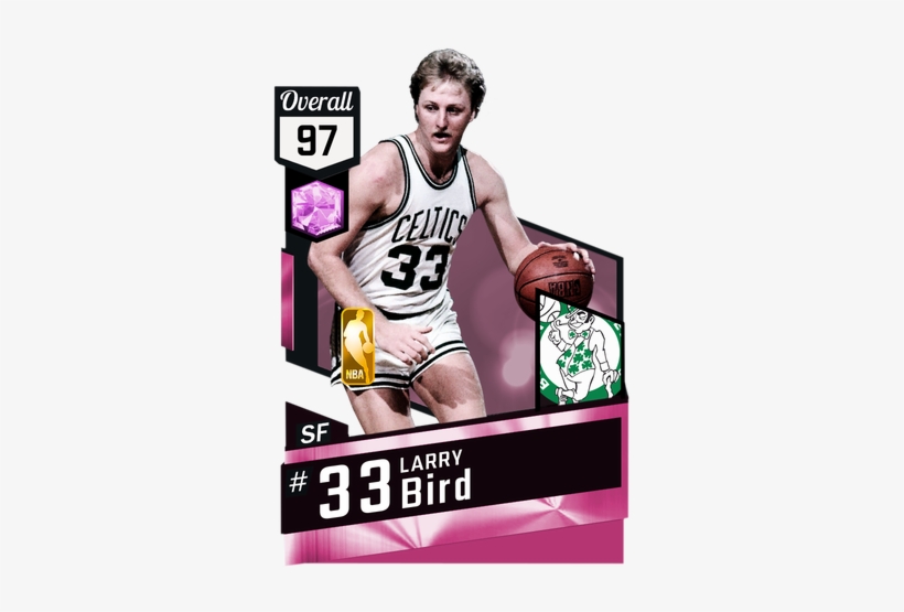 '86 Larry Bird Pinkdiamond Card - 99 Steph Curry 2k17, transparent png