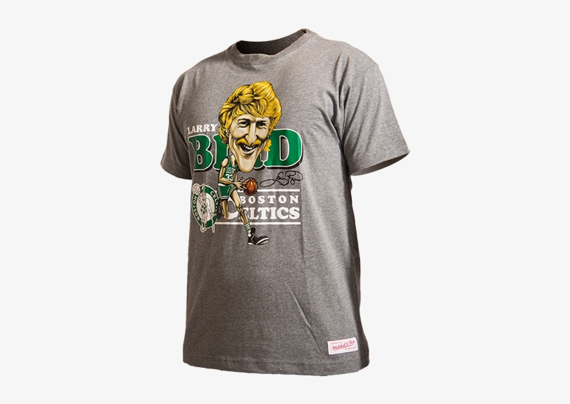 Mitchell & Ness Caricature Boston Celtics Larry Bird - Larry Bird Tee, transparent png